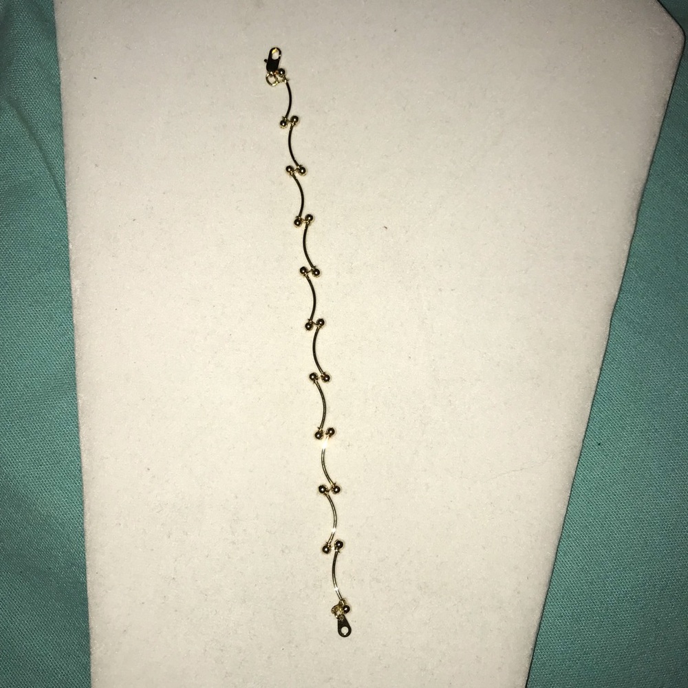 💛Inch of Gold Curved Chain and Ball💛